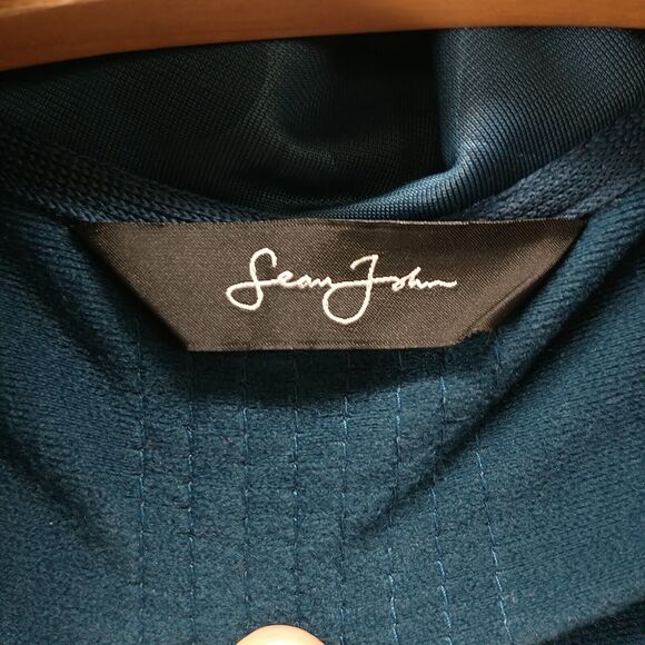 Sean John Men's Full Zip Bomber Jacket Blue XXL 2XL Geometric Zip Sleeve - Picture 12 of 16